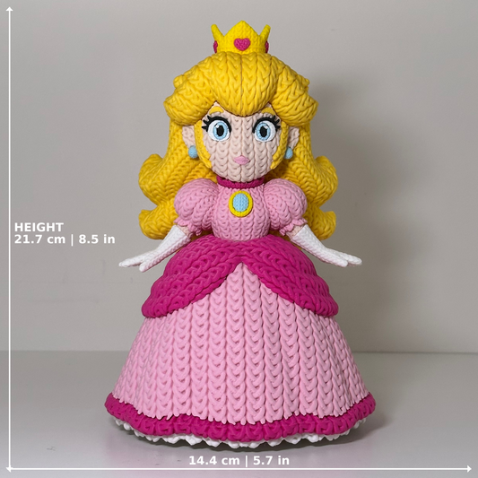 Princess Peach Knitted Figure