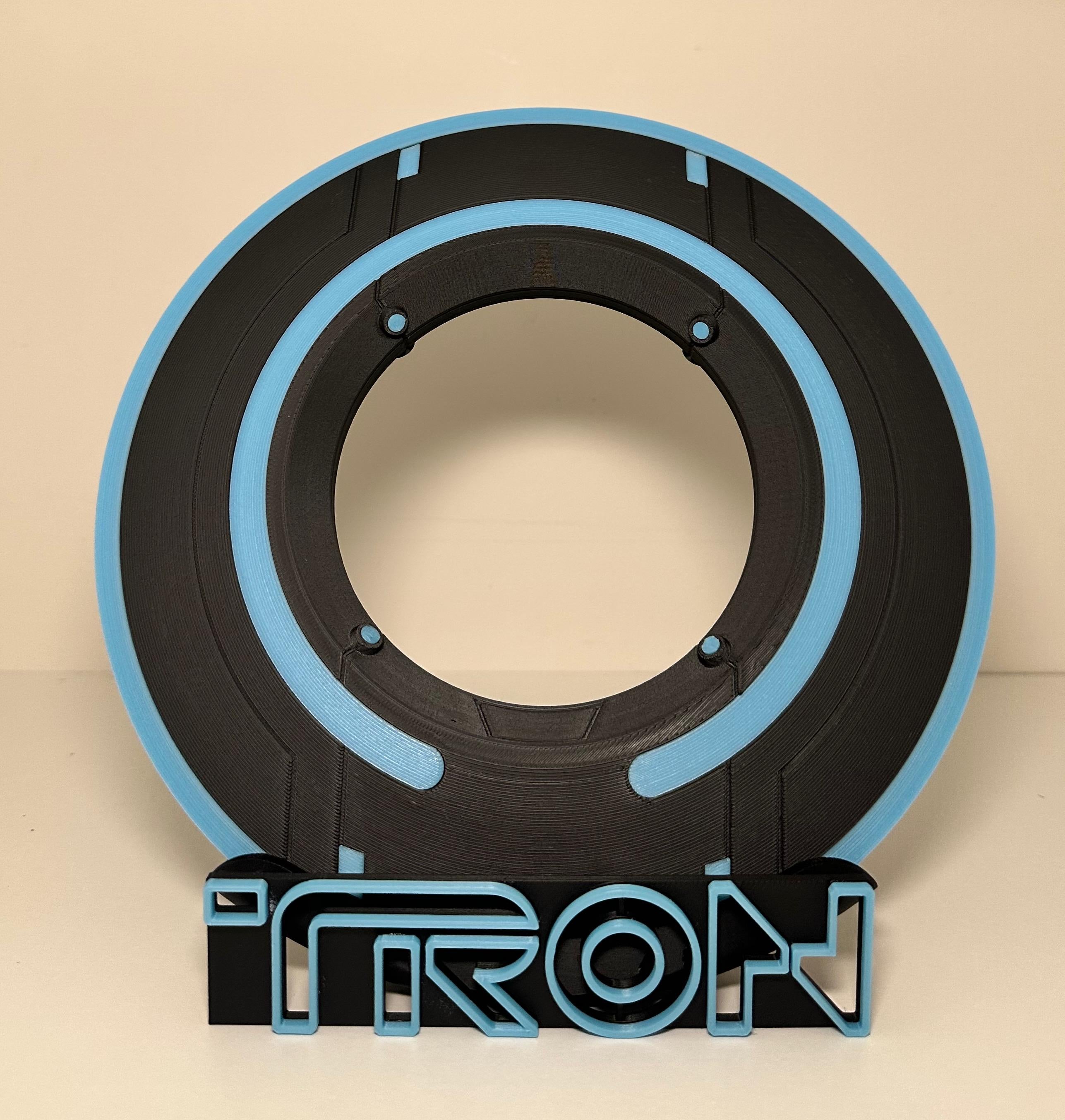 Tron Legacy Identity Disc Display | 3D Printed Glowing Tron Inspired Prop | Sci-Fi Collectible