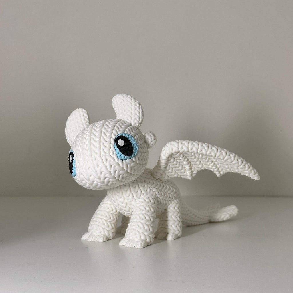 Toothless and Light Fury Knitted Figures