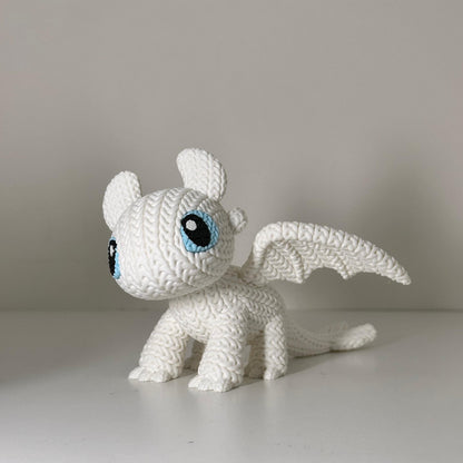 Toothless and Light Fury Knitted Figures