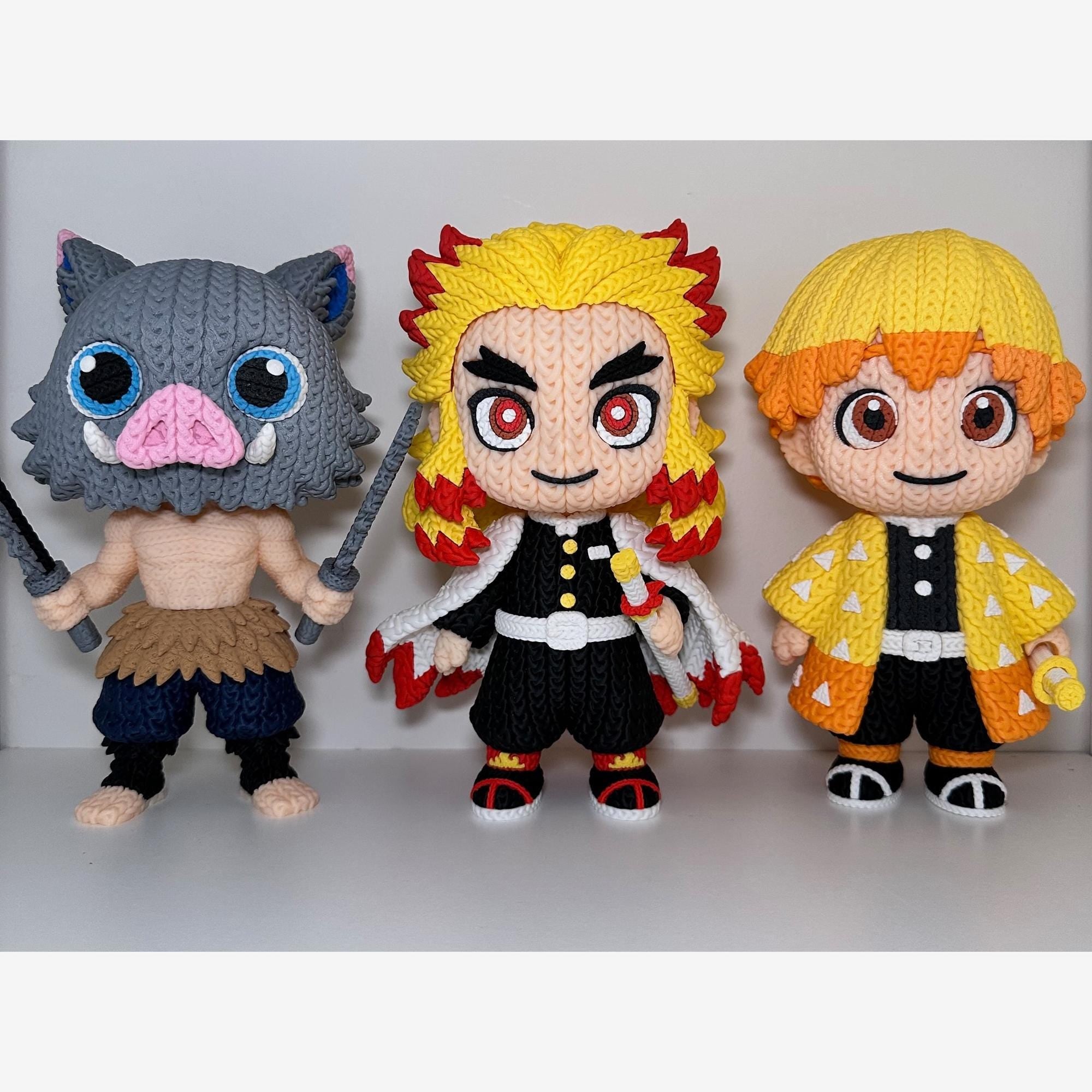 Inosuke, Rengoku, Zenitsu Knitted Figures - Demon Slayer