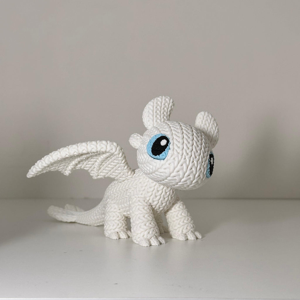 Toothless and Light Fury Knitted Figures