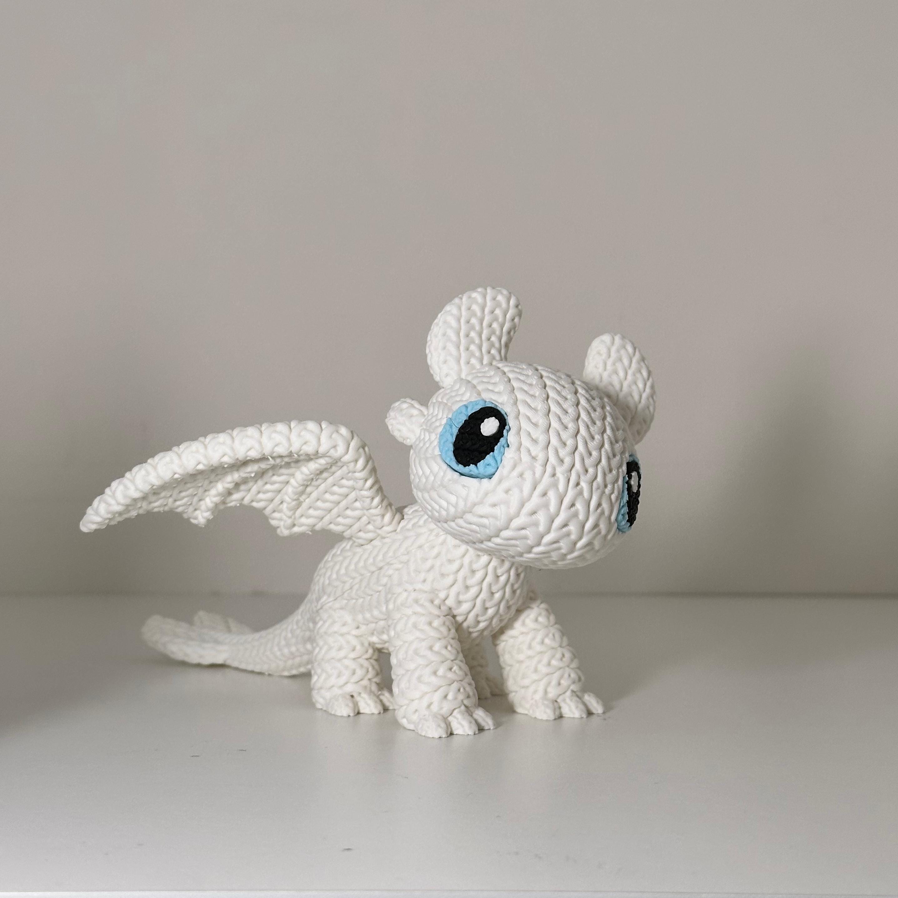 Toothless and Light Fury Knitted Figures