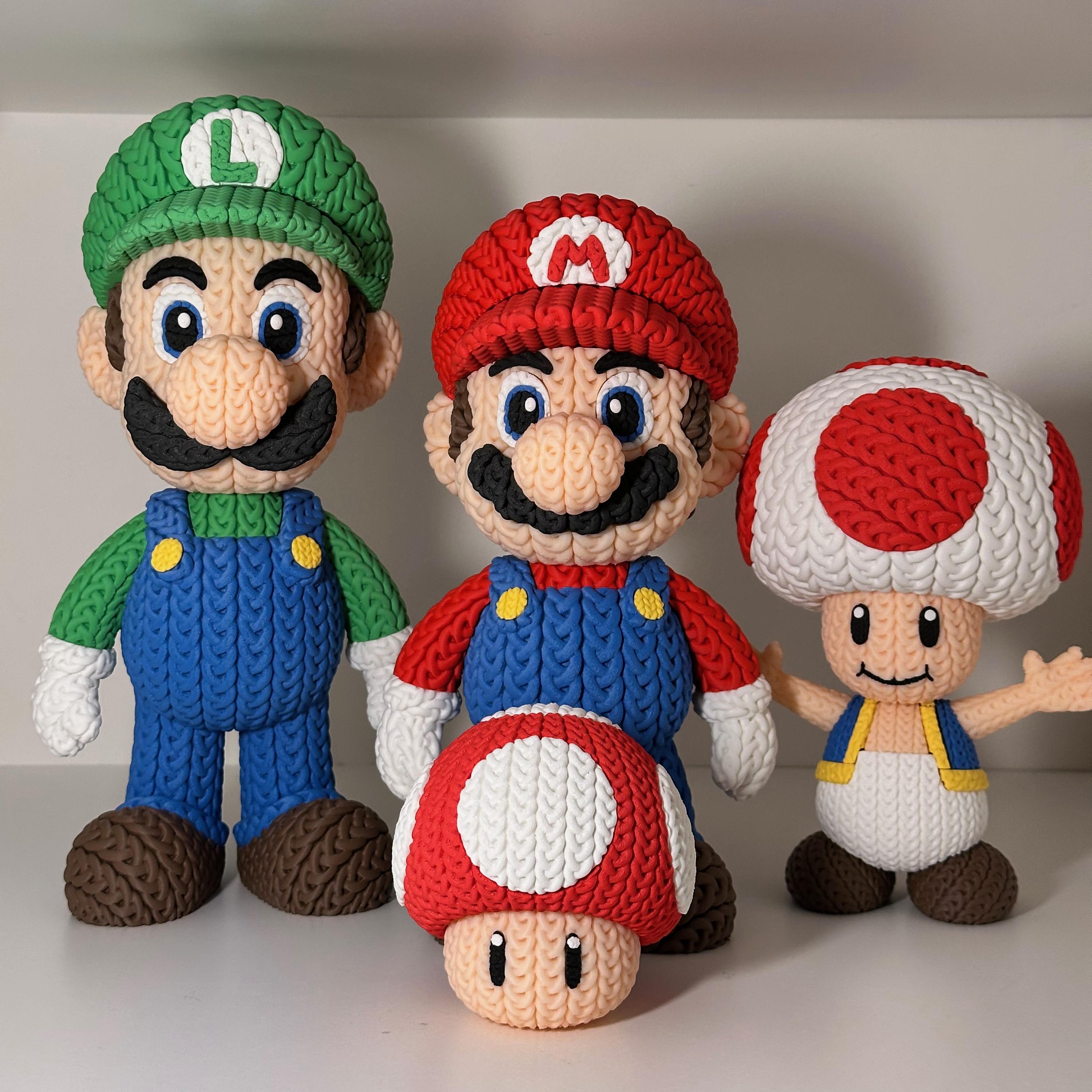 Mario Luigi Toad Mushroom - Mario Knitted Figures
