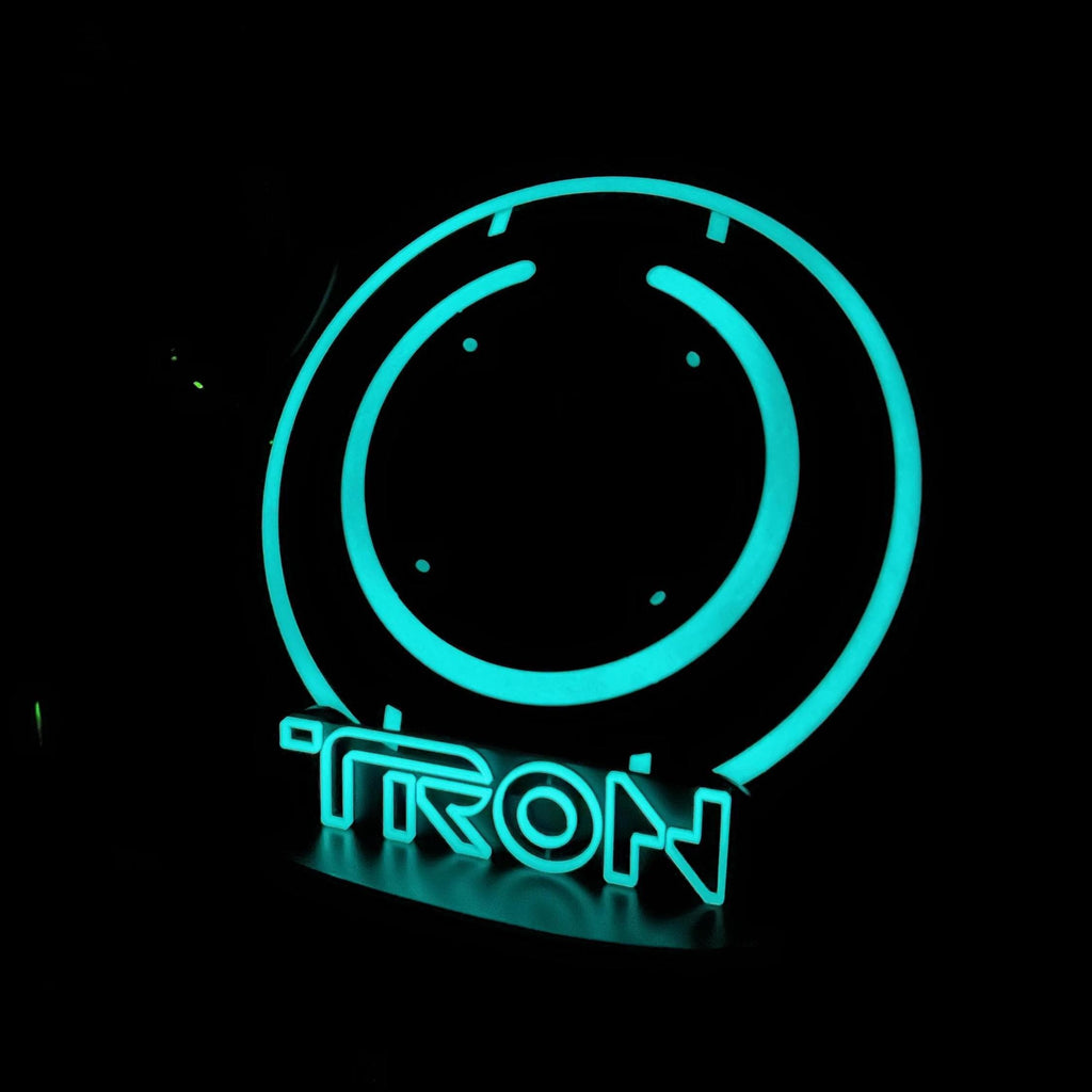 Tron Legacy Identity Disc Display | 3D Printed Glowing Tron Inspired Prop | Sci-Fi Collectible