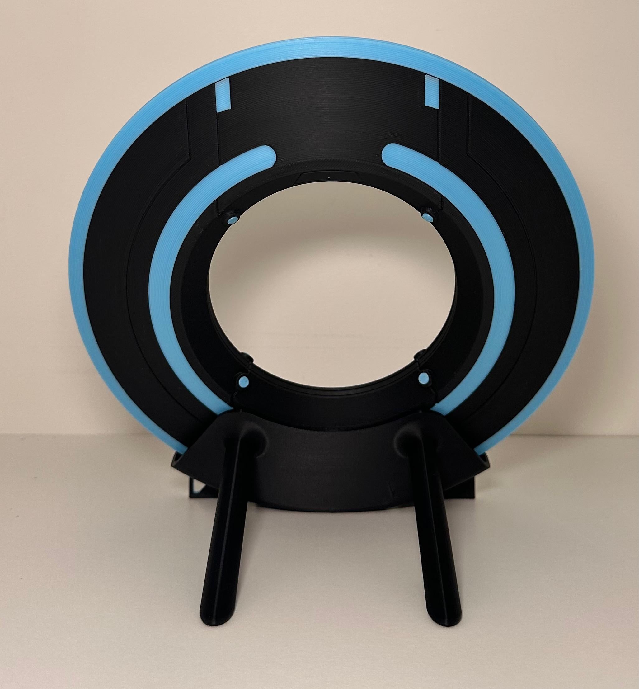 Tron Legacy Identity Disc Display | 3D Printed Glowing Tron Inspired Prop | Sci-Fi Collectible