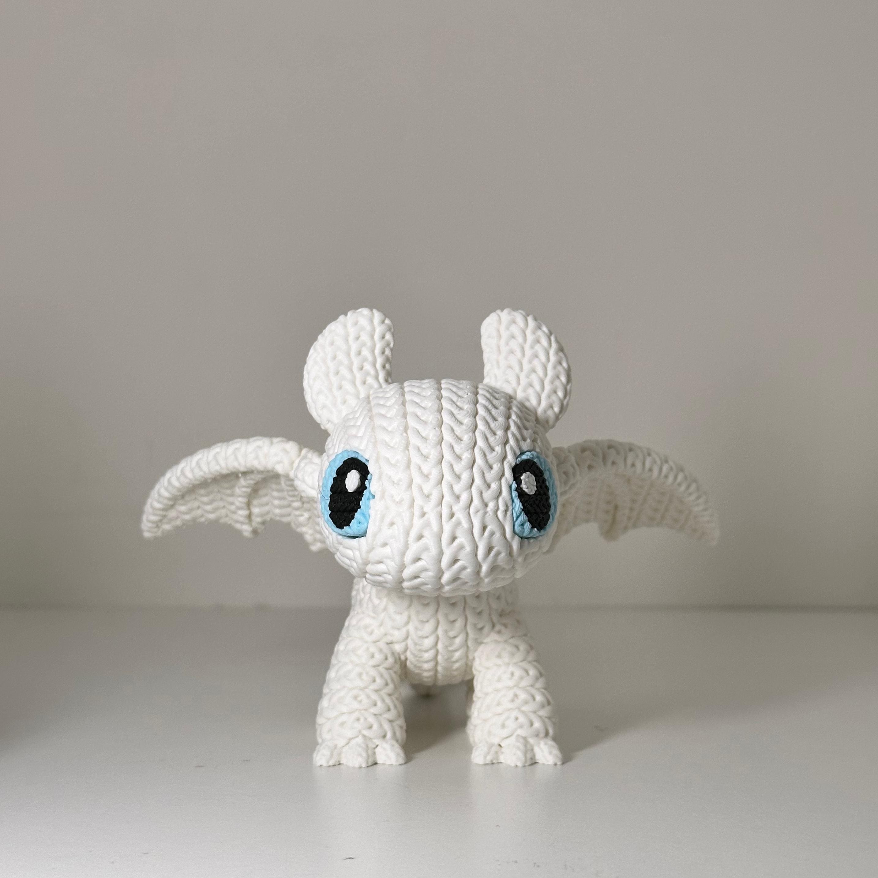 Toothless and Light Fury Knitted Figures