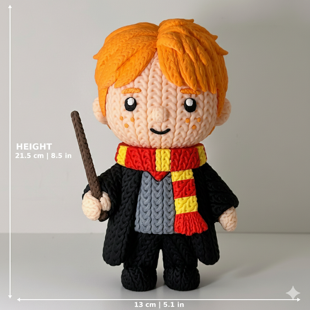 Harry Potter Knitted Figures - Harry Hermione Ron