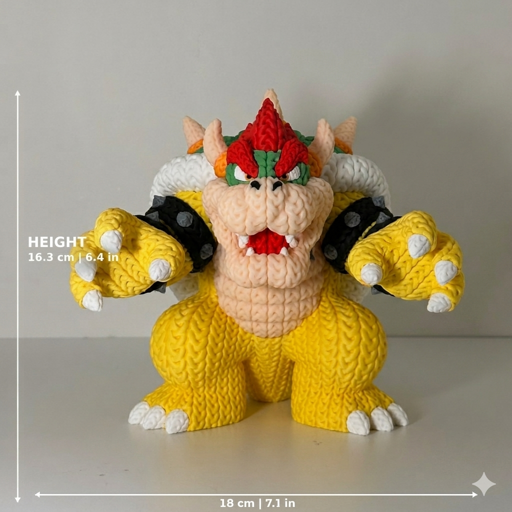Bowser - Mario Knitted Figure