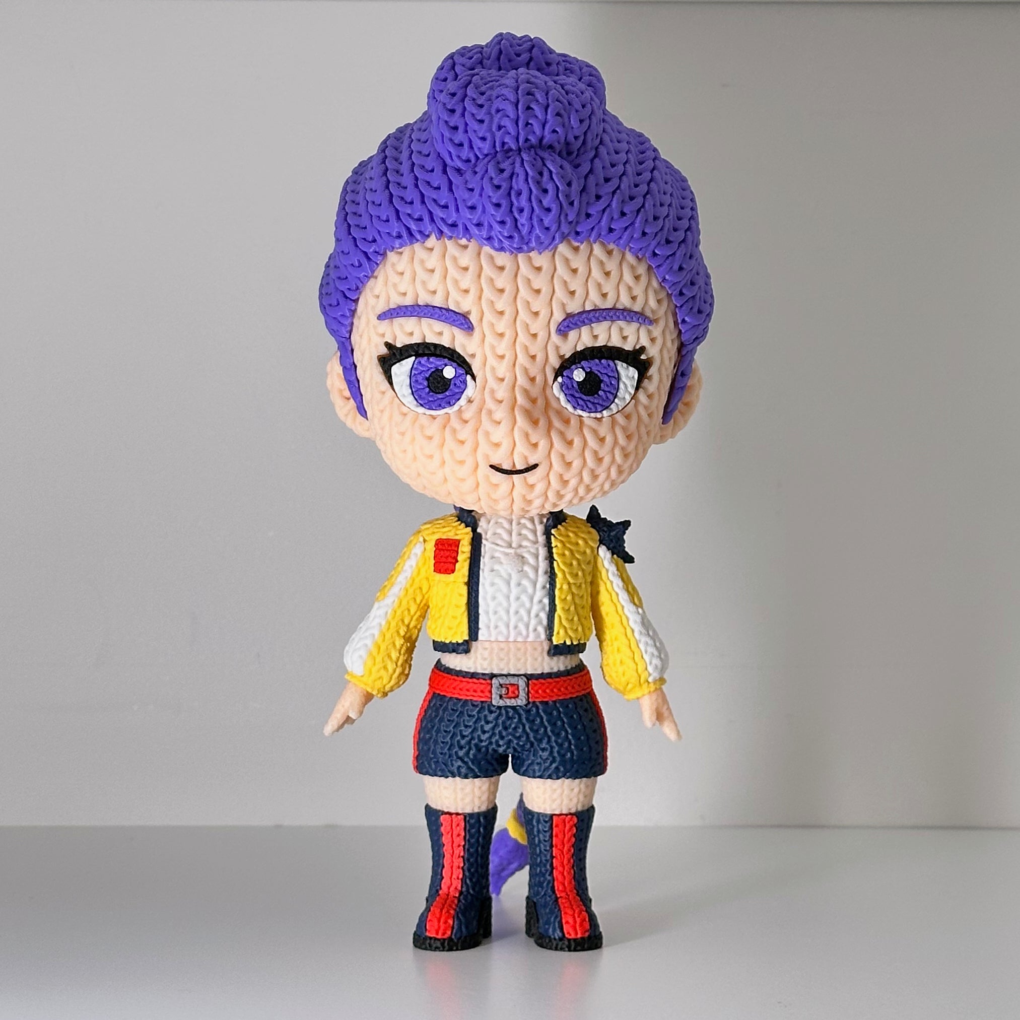 Rumi Zoey Mira - K-Pop Demon Hunters Knitted Texture Figures Display Model - 3D Printed