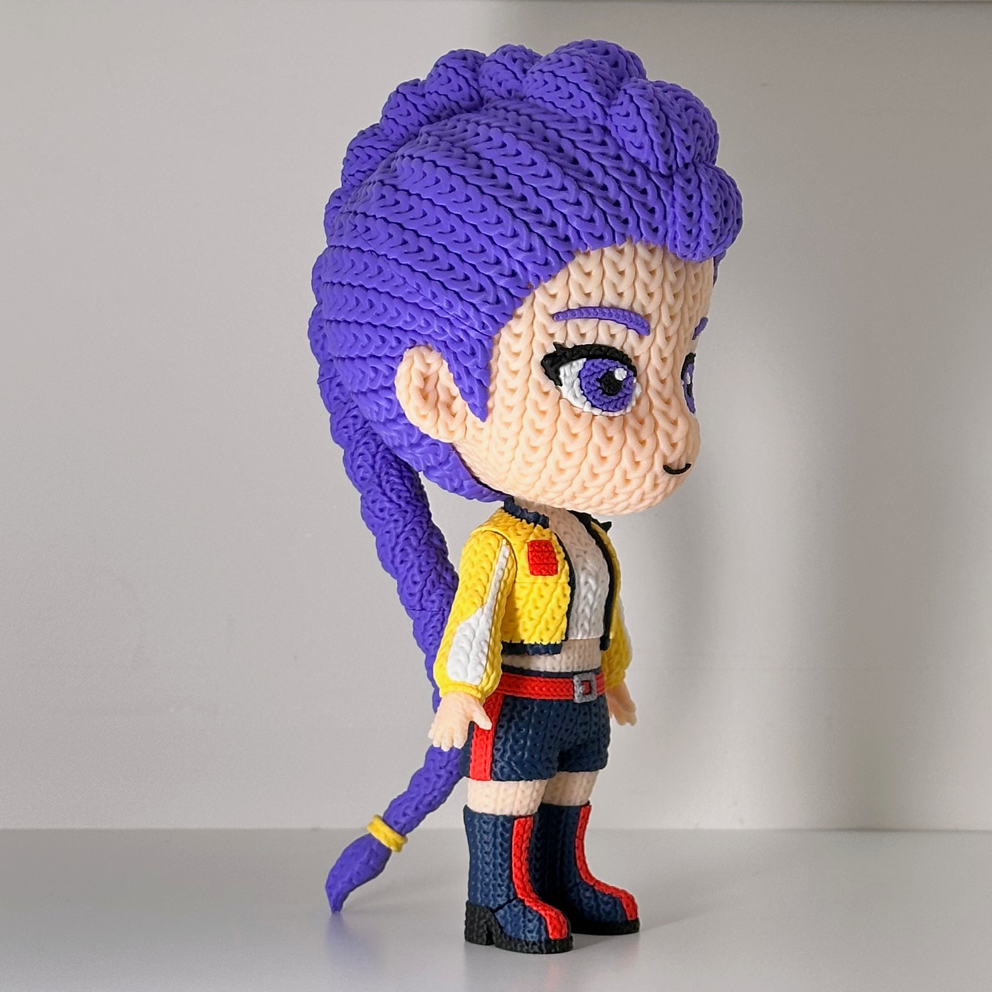 Rumi Zoey Mira - K-Pop Demon Hunters Knitted Texture Figures Display Model - 3D Printed