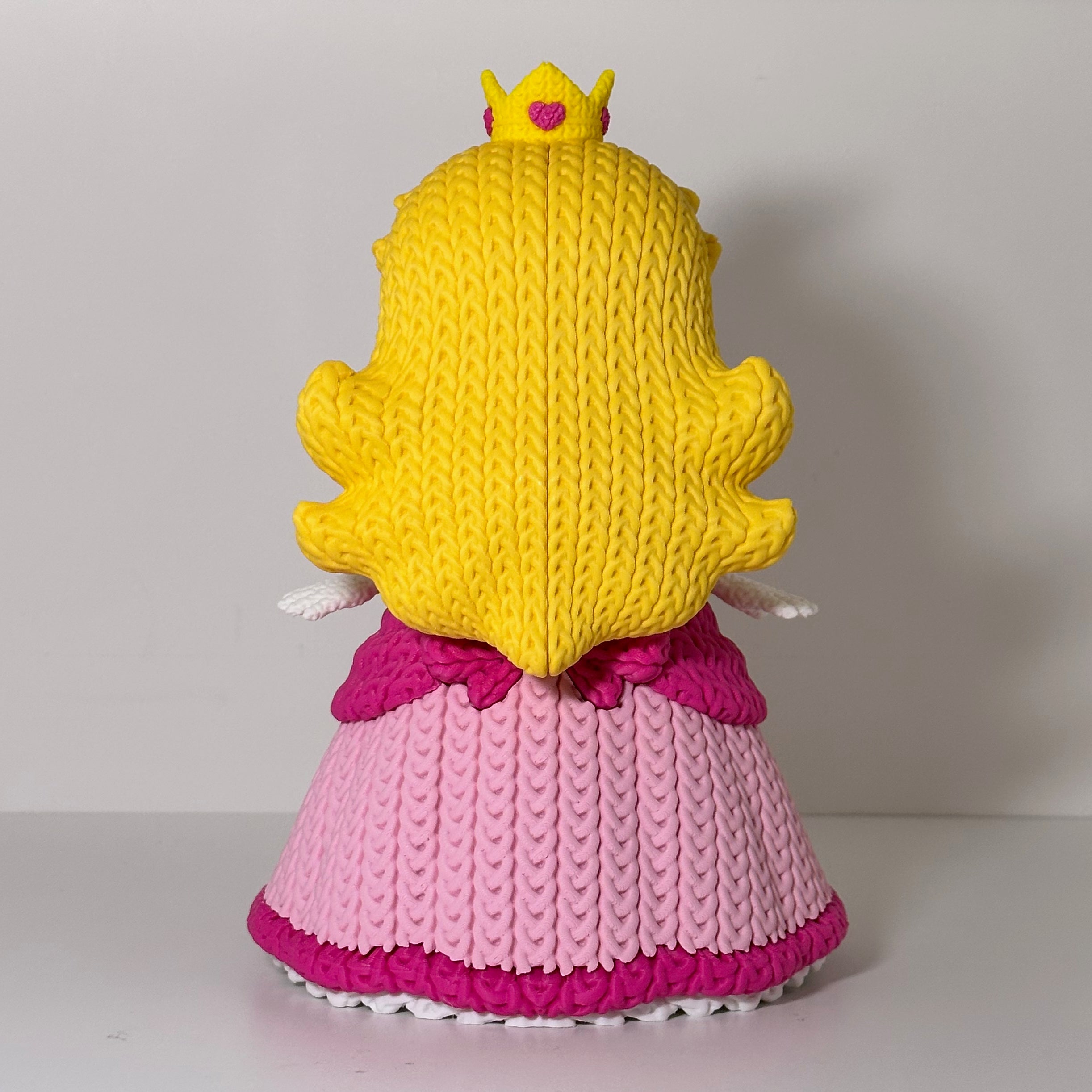 Princess Peach Knitted Figure