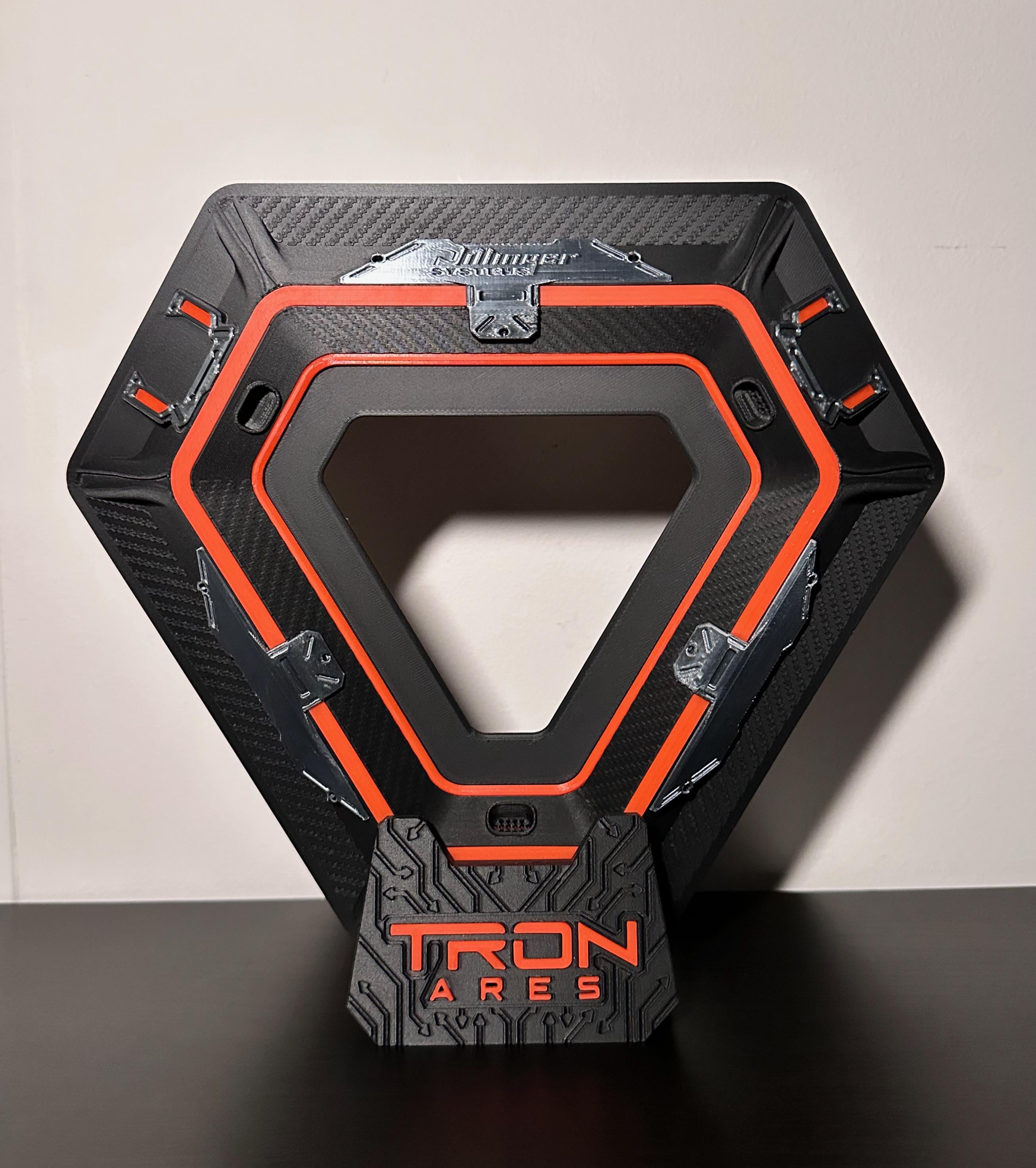 Tron Ares Identity Disc Display - Sci-Fi Collectible - 3D Printed Glowing Inspired Prop