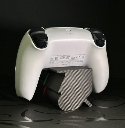 Playstation Symbol Gaming Controller Stand Holder - Carbon Fibre Texture