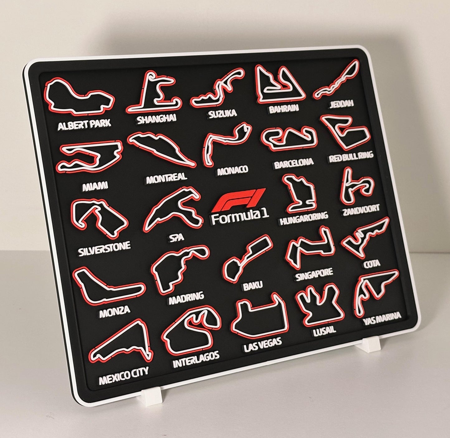 F1 Calendar 2026 Season - Carbon Fibre Texture (w Date)
