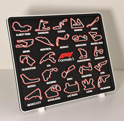 F1 Calendar 2026 Season - Carbon Fibre Texture (w Date)