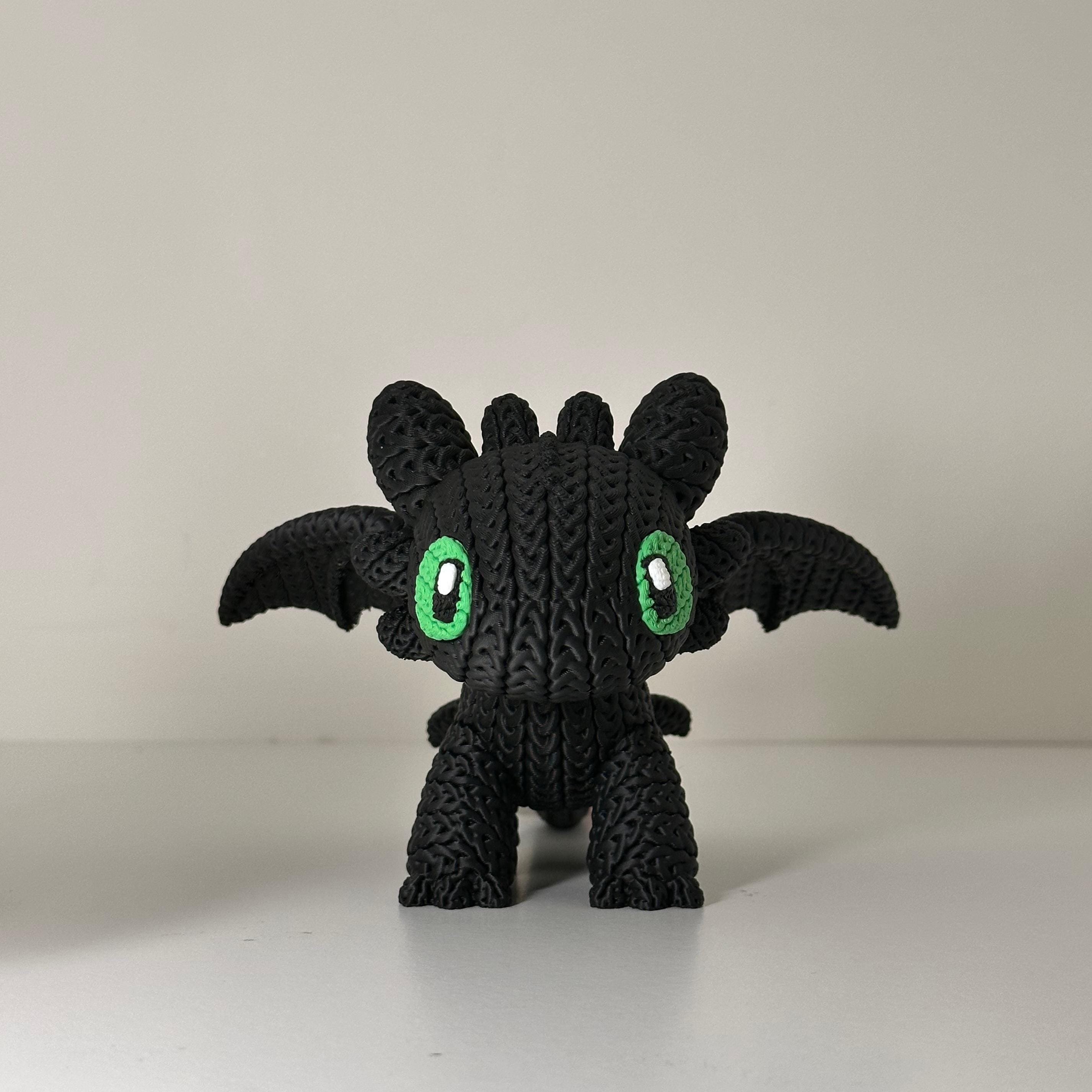 Toothless and Light Fury Knitted Figures