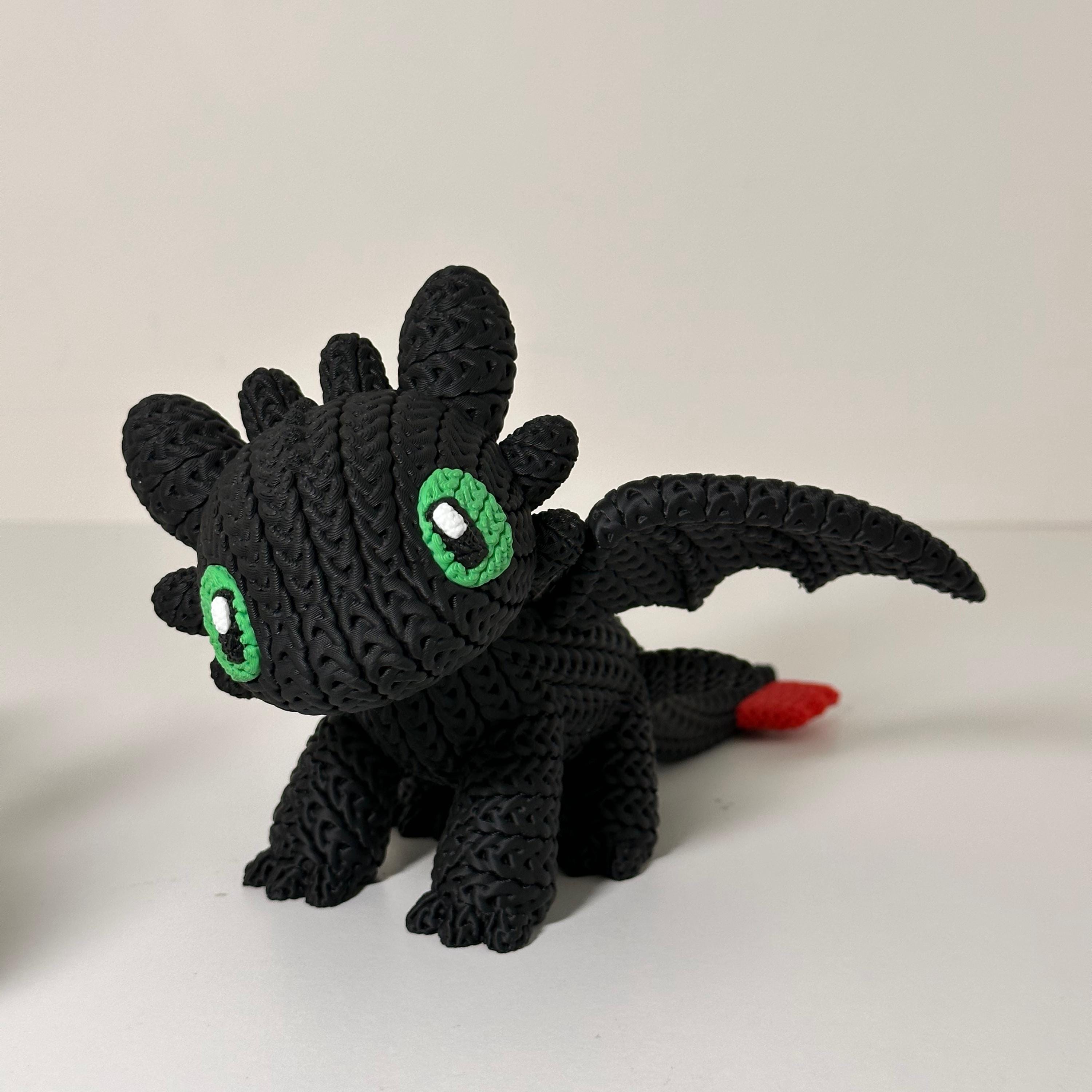 Toothless and Light Fury Knitted Figures