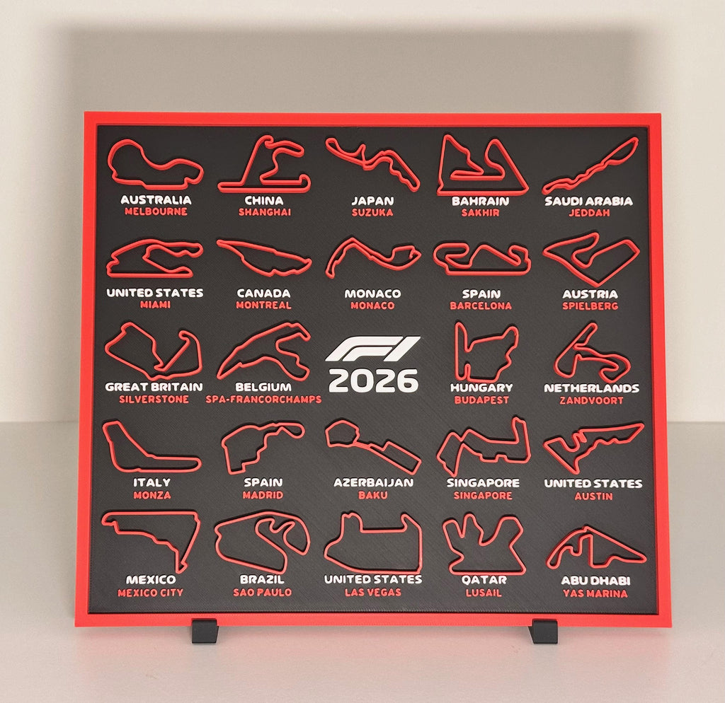 F1 Calendar 2026 Season – Carbon Fibre Texture