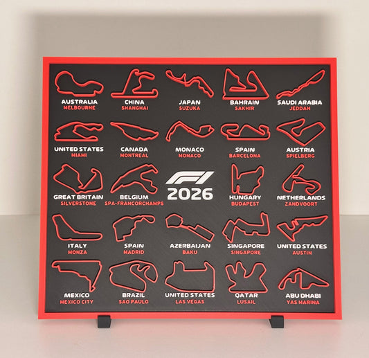 F1 Calendar 2026 Season – Carbon Fibre Texture