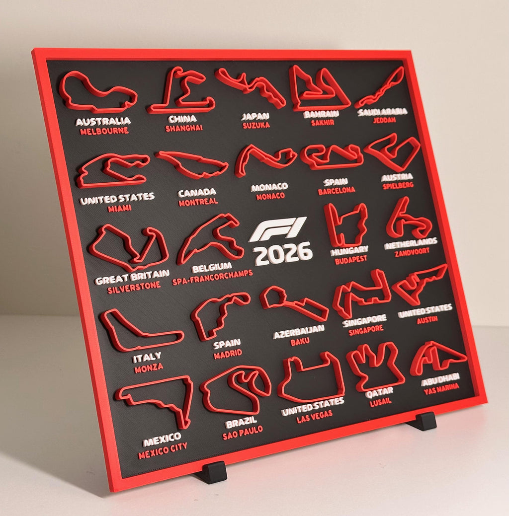 F1 Calendar 2026 Season – Carbon Fibre Texture