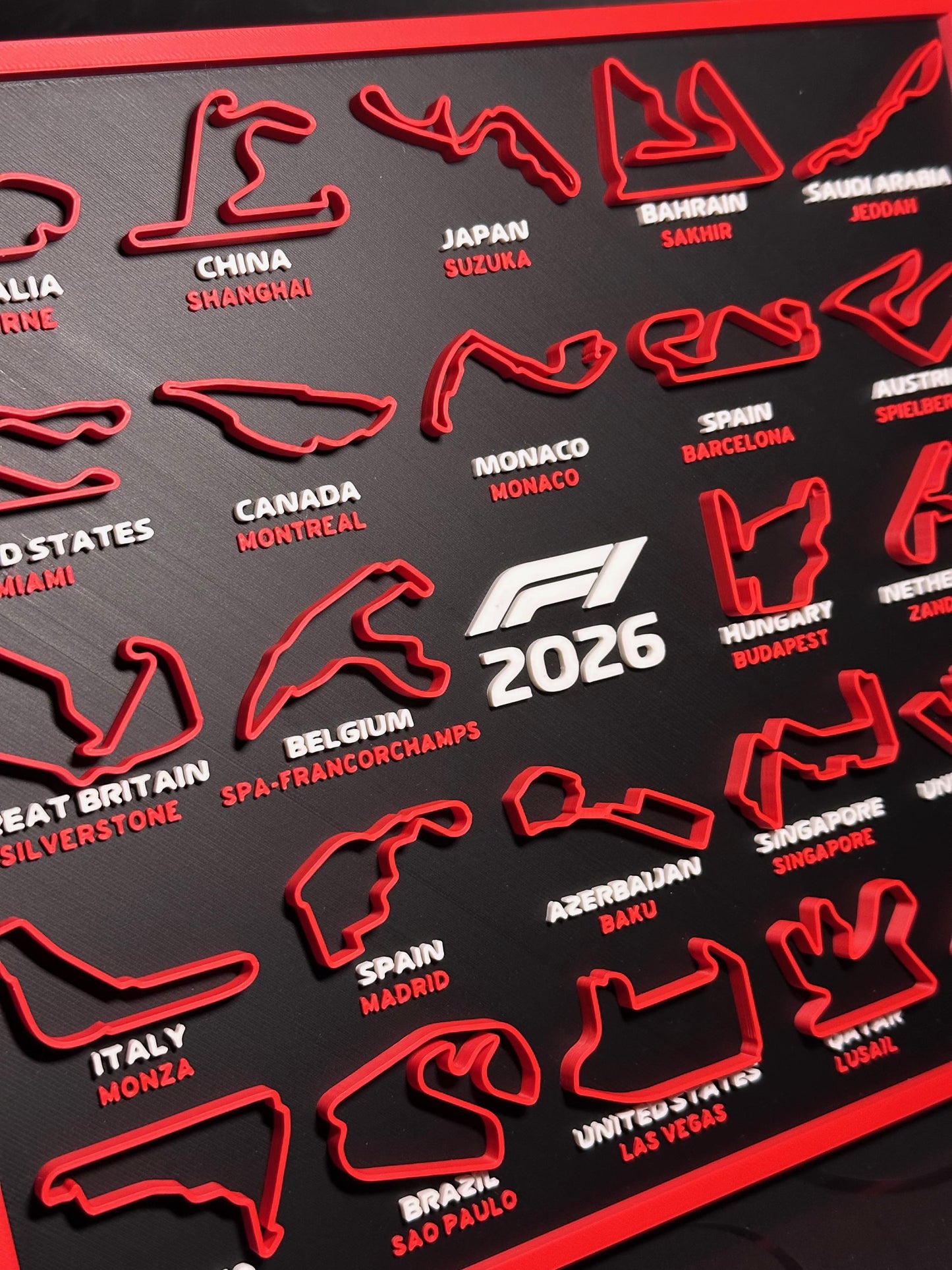 F1 Calendar 2026 Season – Carbon Fibre Texture